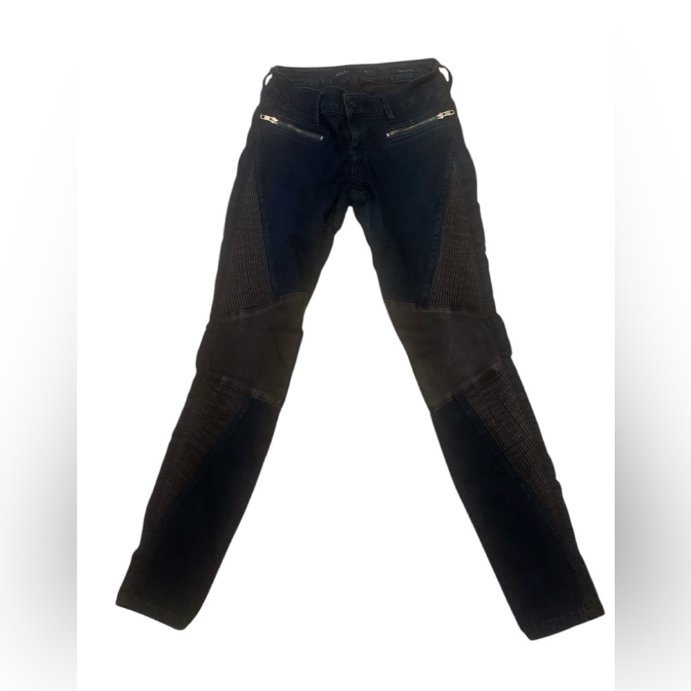 Dark Wash Guess Jeans Moto Style Size 25